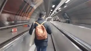 Waterloo Underground Station Walkway moving travelator on 31 December 2023