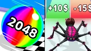 Ball Run 2048 vs Insect Evolution Run 3D - Max levels ( NOOB VS PRO VS HACKER VS GOOD )