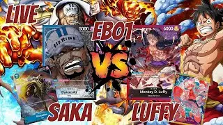 EB01 Sakazuki VS. R/P Luffy | How Many Radical Beam is that?? 😥😥 | One Piece Card Game TCG POV