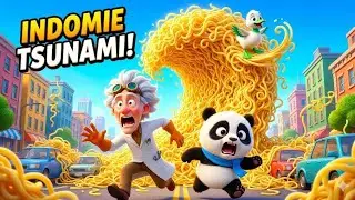 Indomie Tsunami! 🌊🍜 Crazy Lab Disaster! 🧪 | Kids Song  by Tido Land 🐼