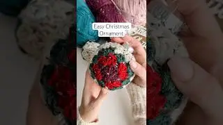 Granny Square Christmas Ornament Tutorial #diychristmasdecor #crochetornaments #crochetchristmas