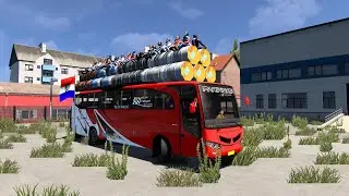 Bus Driving Challenge in Overloaded Bus Most Dangerous Road  Akshay ABH