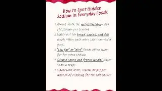 How to Spot Hidden Sodium in Everyday Foods