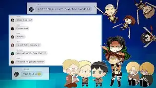 AOT Texts || A stormy sleepover with the scouts (ft. Marley) Part 1 || Ereri + other ships