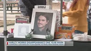 Harley Morris' family hands out new missing flyers, nearly a year after his disappearance