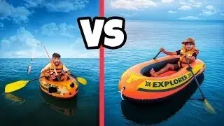 Cheap Boat vs Expensive Boat - Extreme Overnight Survival 