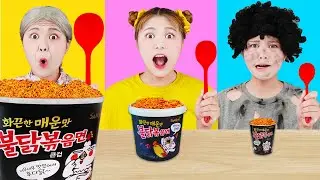 Big, Medium and Small Food Challenge от Mukbang Giant vs Tiny Food от HIU 하이유