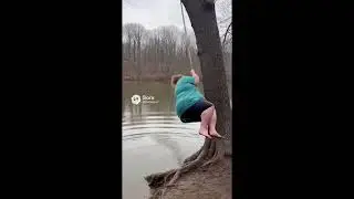 Tree swing collapse into water with sora ai