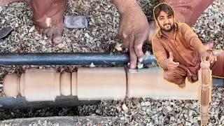 Masterful Wood Turning: Crafting a Wooden Furniture Leg in Pakistan's Timber Market