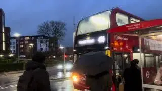Elizabeth Line Train at Harold Wood whilst a Bus Departs 13/1/26