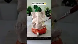 DIY Ganesh Idol making at home | Easy Ganesh Chaturthi Craft #GaneshChaturthi #Shorts #painting #DIY