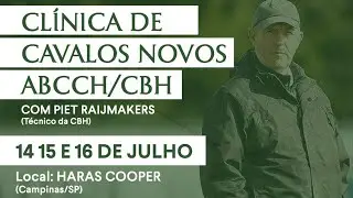 DIA 1 - CL&Iacute;NICA DE CAVALOS NOVOS COM O T&Eacute;CNICO PIET RAIJMAKERS CBH/ABCCH - Horsepix