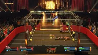 2Cold Scorpio & Farooq vs. D. Murduch & D. Slater - Steel Cage - WWE 2K25