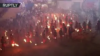 FIRE FIGHT - KATEEL TEMPLE MANGALORE
