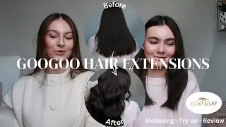 GOOGOO HAIR EXTENSIONS | Before & After | my sister now has long hair| REVIEW & UNBOXING | Ella Wynn