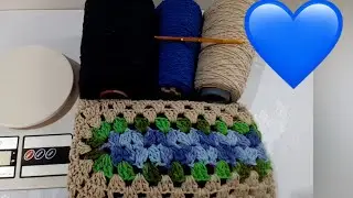 💙Tapete com combinações  de cores em tons azul/Passei peso ,medidas e modelo @CrisArtesCroche