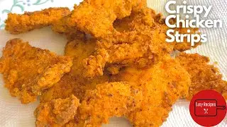 Crispy Chicken Fingers | Spicy Crispy Chicken Strips | Easy Chicken Tenders Recipe