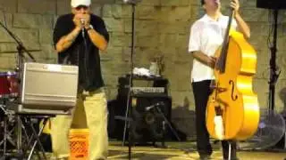Harry Garner Band jams, kids dance, at La Grange Park Jazz & Blues Festival