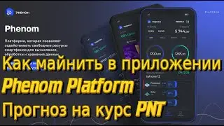 Как майнить в приложении  Phenom Platform прогноз на курс PNT