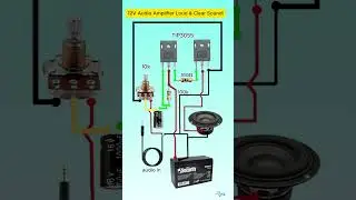 Homemade 12V Audio Amplifier Using TIP3055 Transistors #Shorts