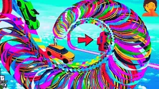 😞FRANKLIN TRIED MULTIPLE SPIRAL🤦 LOOPS MEGA RAMP PARKOUR CHALLENGE👍 GTA 5 | SHINCHAN and CHOP👿