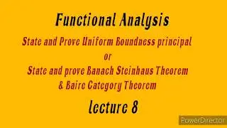 Uniform Boundness principal || Banach Steinhaus Theorem & Baire Category Theorem