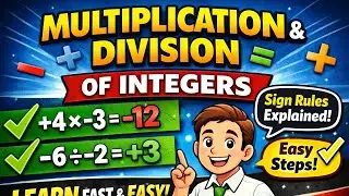Multiplication & Division of Integers Made Easy | Sign Rules Explained Clearly