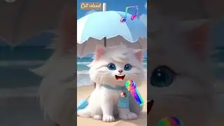 Animated kitten sing baby shark song #animatedsong #kitten  #animation #kids