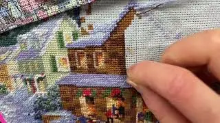 Flosstube：クロスステッチ　Dimensions holiday village  Part15