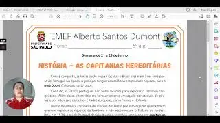 Explica&ccedil;&atilde;o Hist&oacute;ria - As Capitanias Heredit&aacute;rias