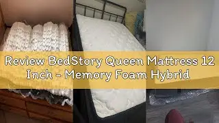 Review BedStory Queen Mattress 12 Inch - Memory Foam Hybrid Mattress Queen Size Firm - Pressure Reli