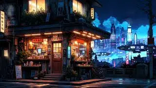Shop in cyberpunk city | Dynamic Wallpaper | Warm your desktop with this breathing corner store