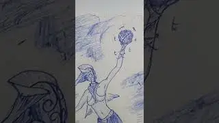 Valkyrie. Pen art. Cool music