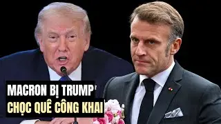 President Trump mocked French President Macron and threatened tariffs at the WEF forum, saying, 