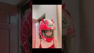 Helmet Devil Horn 😈 Yay or Nay? 😝 #arai #shopee #budolfinds #helmet #ladyrider