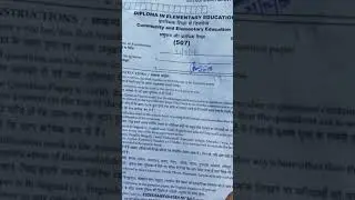 NIOS deled course 507(community and elementary education) question  paper