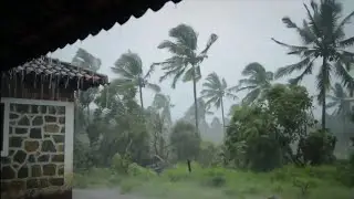 Pure Heavy Rain on Roof with Rumbling Thunder, Lightning, Distant Thunder & Rain Sounds for Sleeping