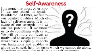 Self Awareness | Comprehension Passage | English Reading | Motivational Article | Story English