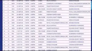 IPL 2021 new Time Table