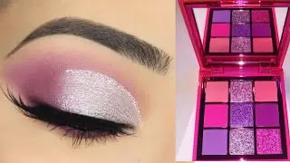 Silver cut crease eyes makeup tutorial /step by step makeup 💄 for beginners 