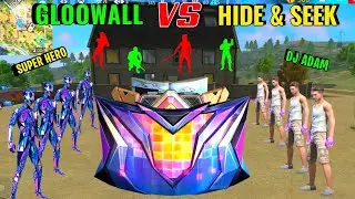 Gloowall vs Gloowall Skin Fight in Clock Tower | NOOB vs PRO | Hide & Seek Challenge ⚡😈 Free Fire 🔥