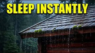 Heavy Rain on Cabin Roof 🌧️ 8 Hours of Deep Sleep Sounds & Thunder