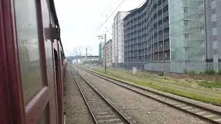 Deltic 55009 passes Arsenal's Emirates Stadium with the 