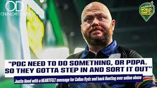 Justin Hood with a HEARTFELT message for Callan Rydz and back Bunting over online abuse
