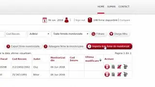 Logare si introducere firme la monitorizare dupa lista