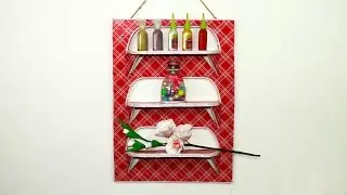 Mini Wall Organizer from Waste Cardboard - Waste Material Craft Easy