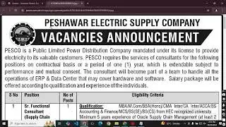 Latest PESCO Jobs 2024 | Peshawar Electric Supply Company Hiring | Application Guide & Tips