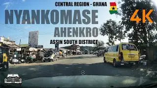 Nyankomasi Ahenkro Drive from Assin Kyinaso Juaben Katakyiase in the Central Region of Ghana 4K