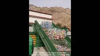 Horizontal hydraulic baler compresses waste plastic bottles--jiningkeepway