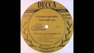Beethoven, Piano Sonata No 11, Kempff